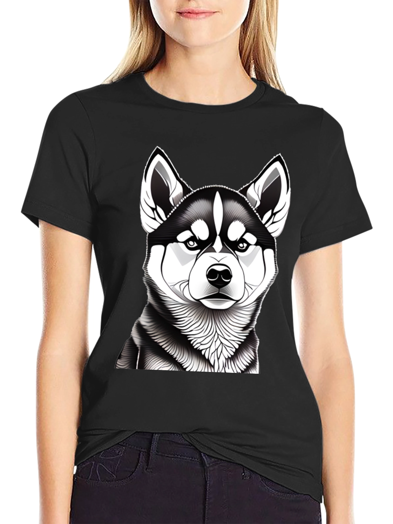 Husky Graphic Tee - Mens Black T-Shirt