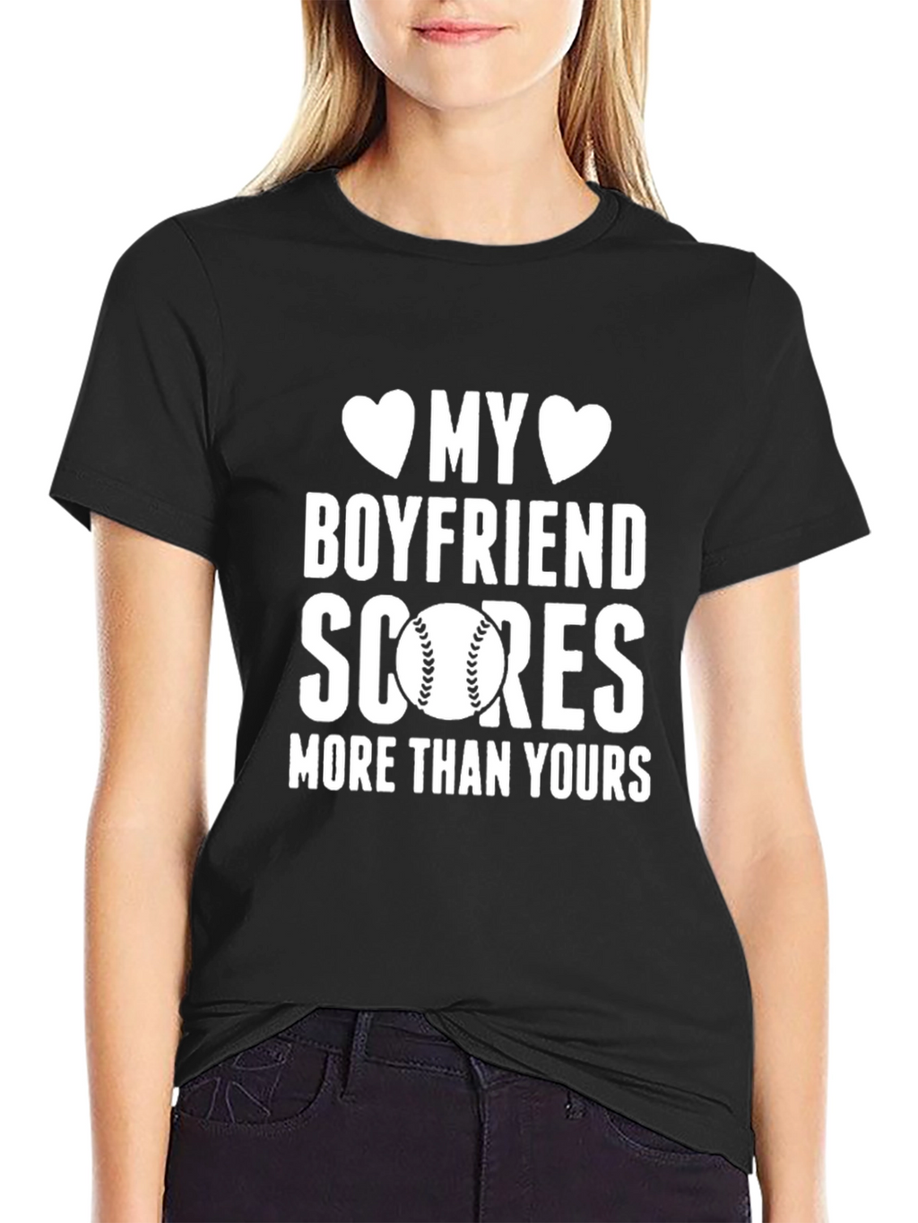 My Boyfriend Scores Baseball T-Shirt