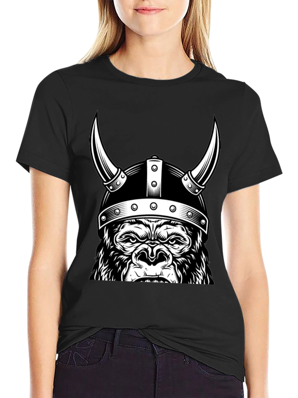 Viking Gorilla T-Shirt - Black