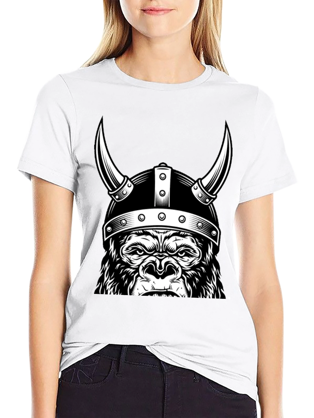 Viking Gorilla T-Shirt - Black