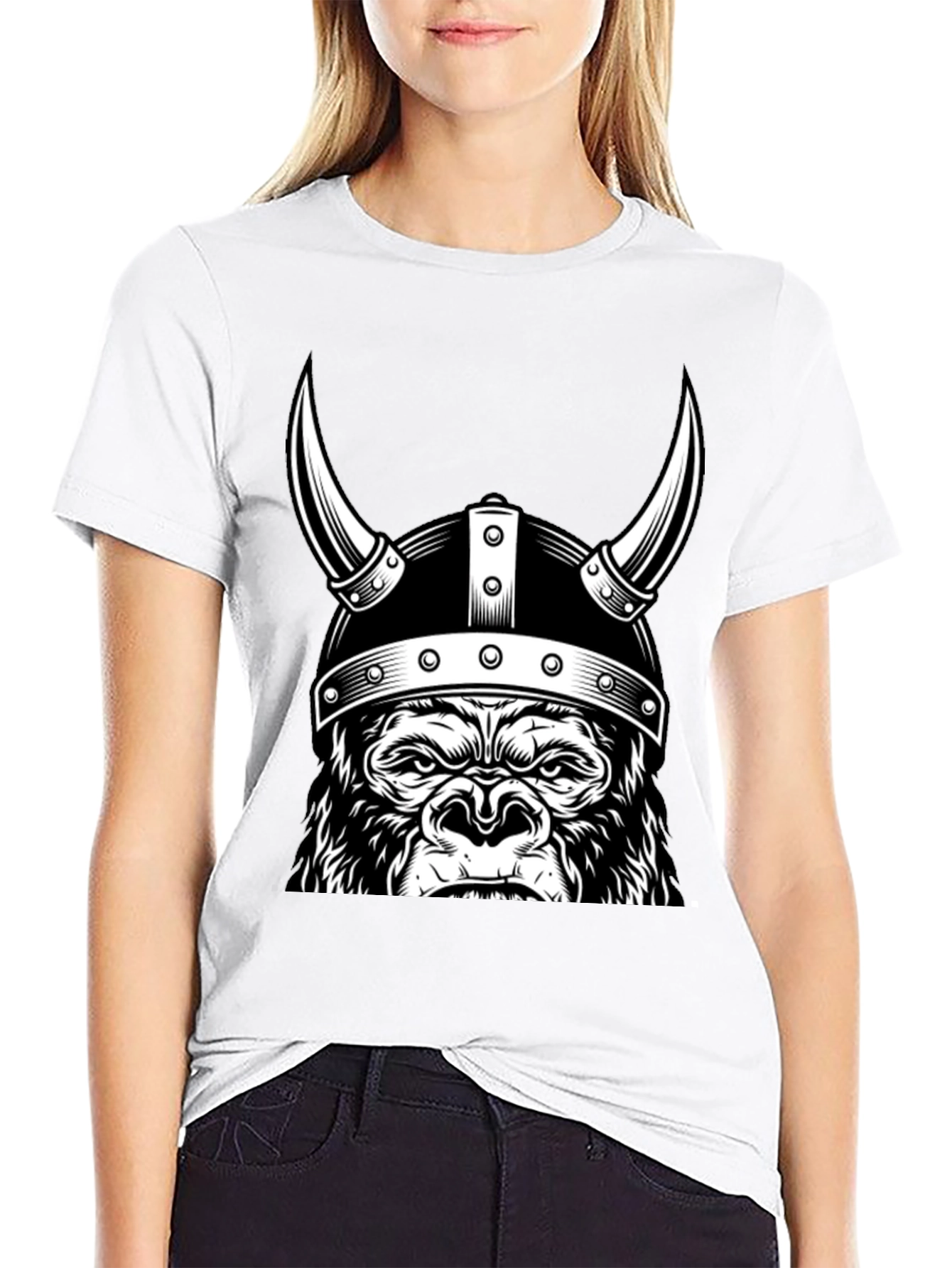 Viking Gorilla T-Shirt - Black