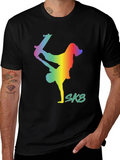 Rainbow Skateboarder Graphic Tee - SK8