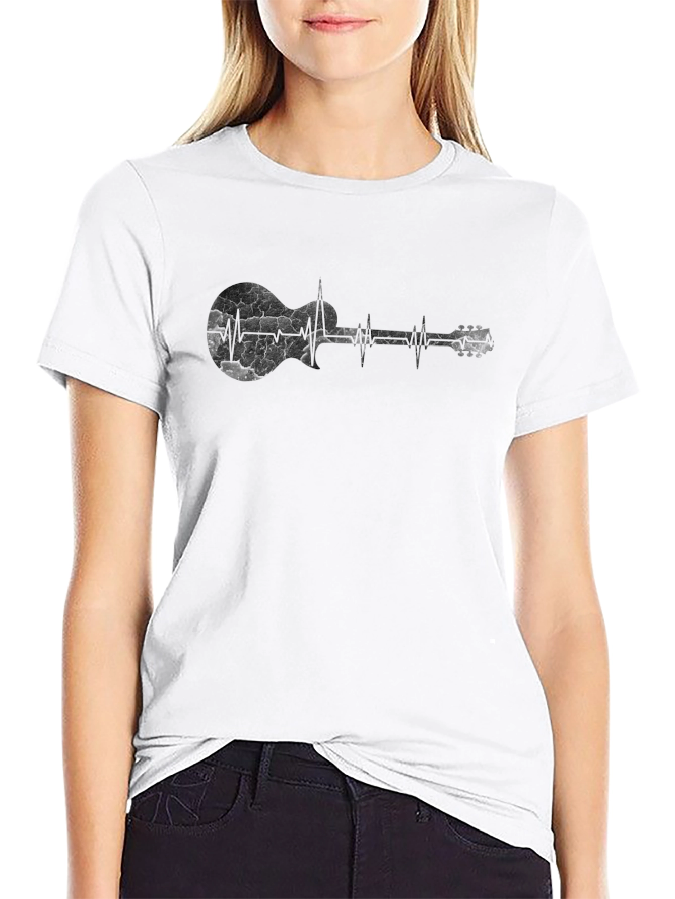 Guitar Heartbeat T-Shirt - Musicians Pulse