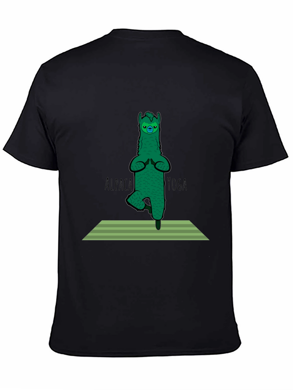 Alpaca Yoga Black T-Shirt