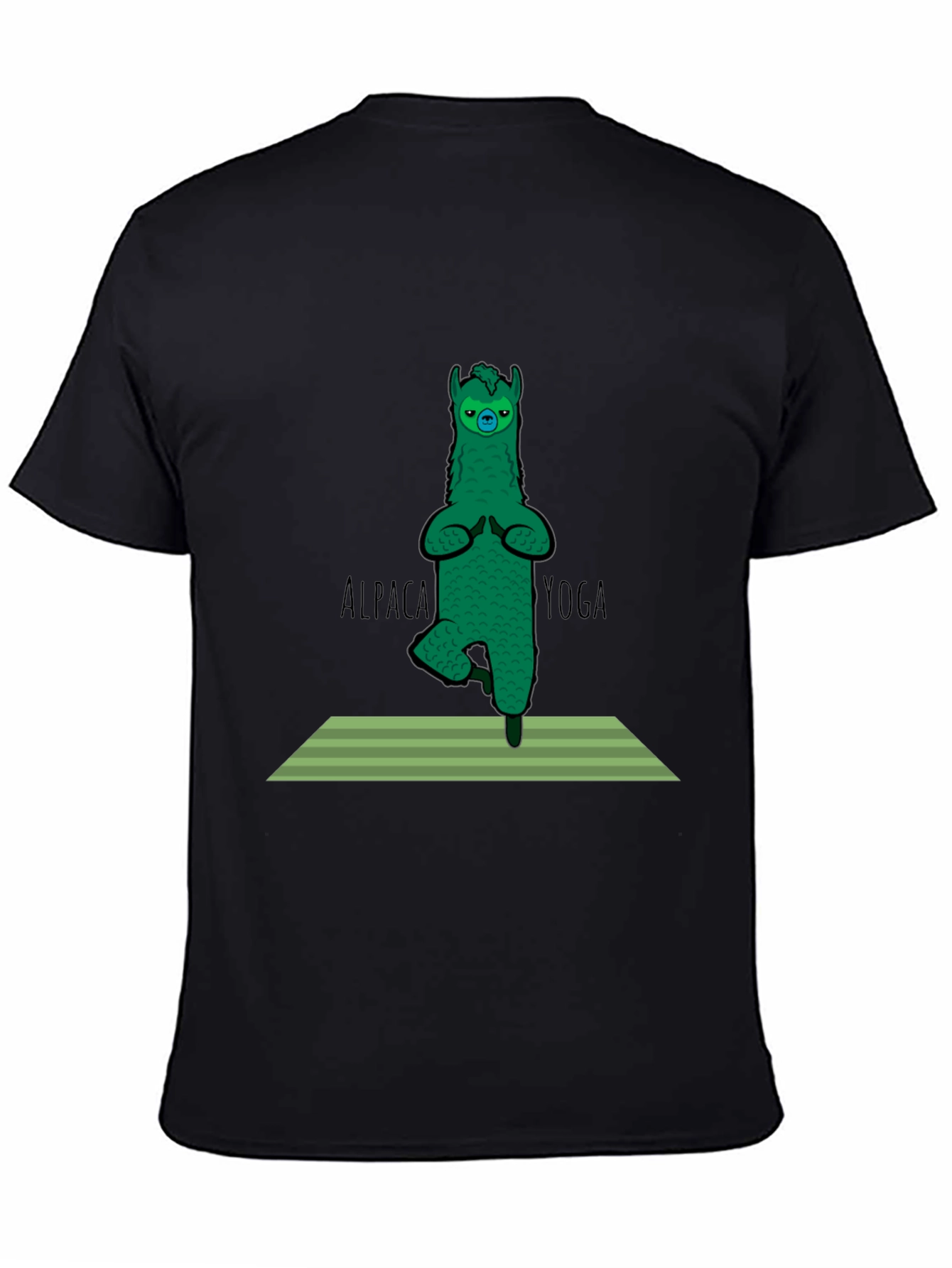 Alpaca Yoga Black T-Shirt