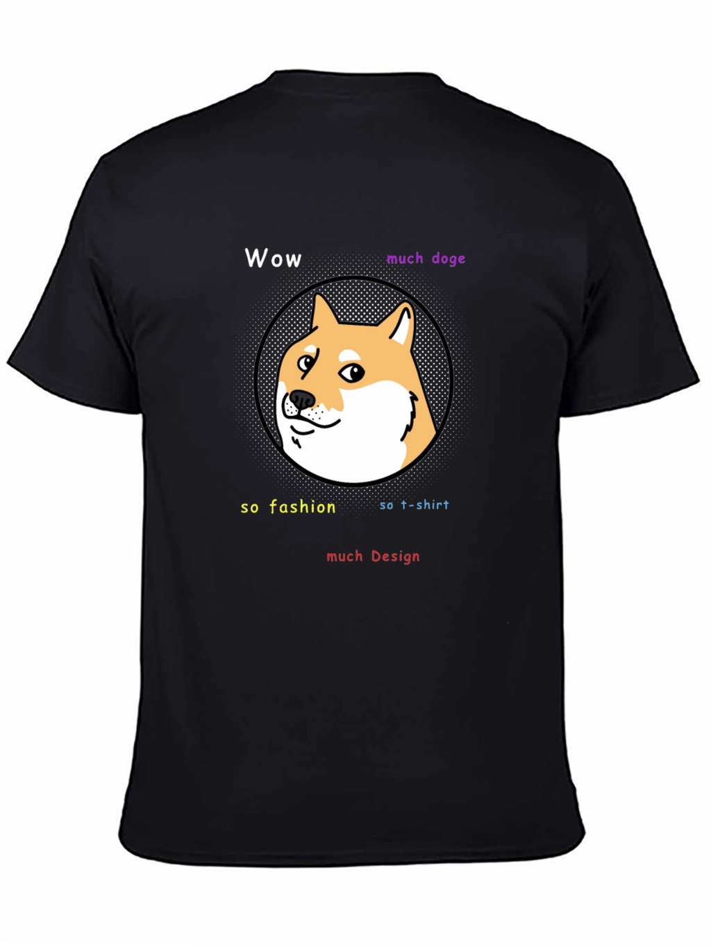 Wow Much Doge Meme T-Shirt - Black