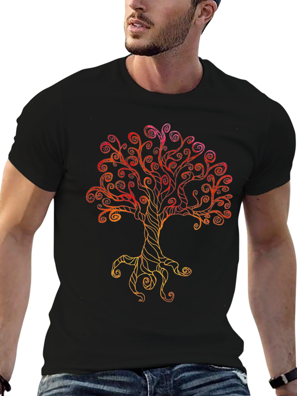 Tree of Life Graphic Tee - Mens Black T-Shirt