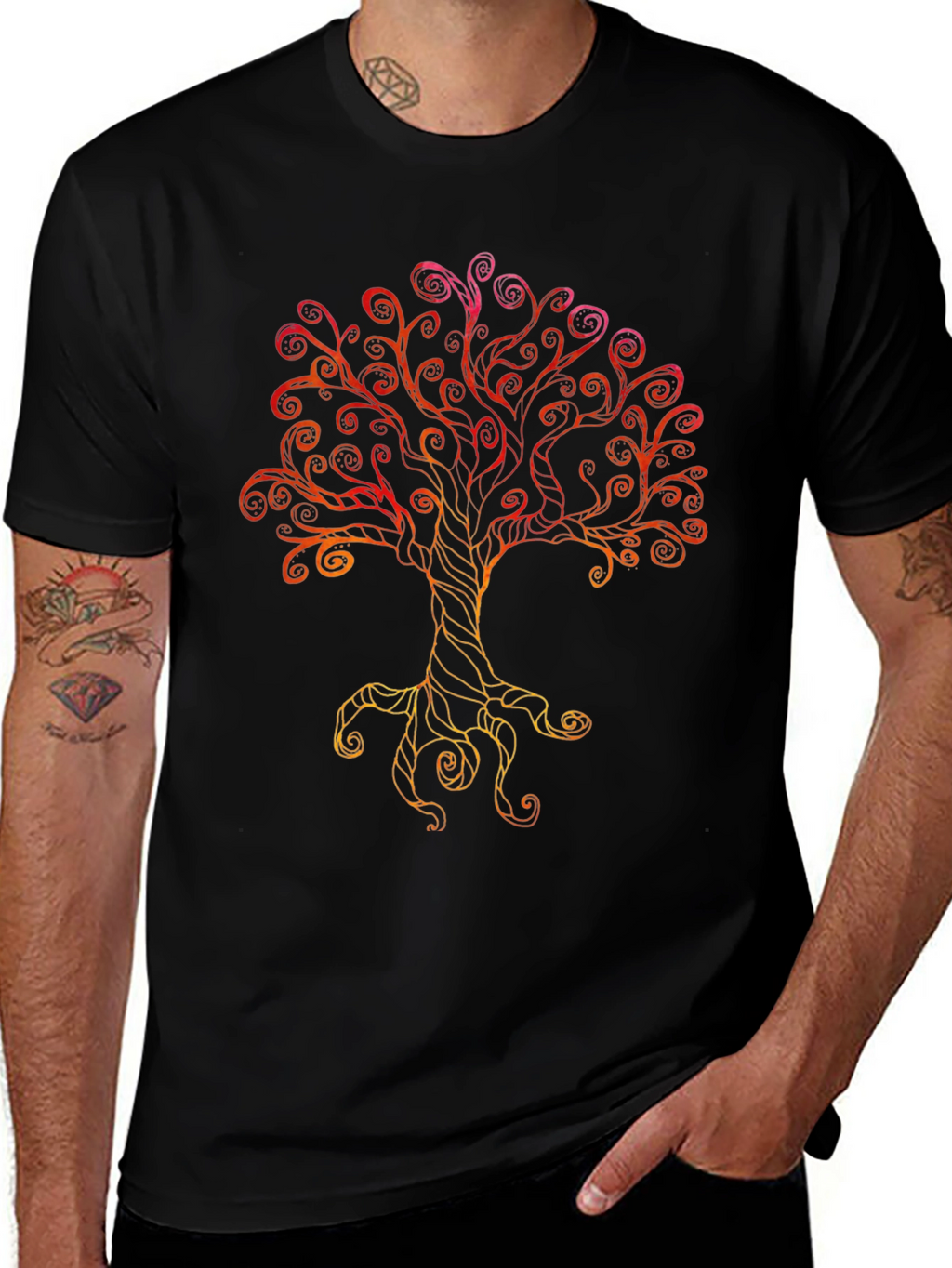 Tree of Life Graphic Tee - Mens Black T-Shirt