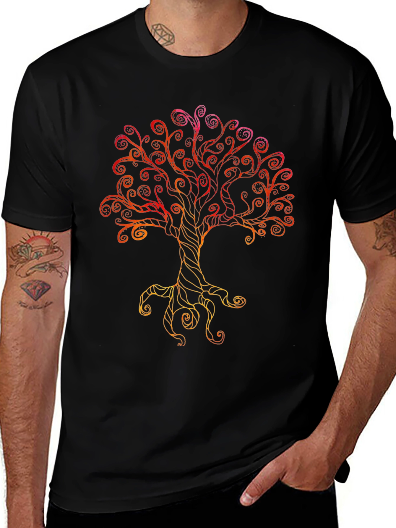 Tree of Life Graphic Tee - Mens Black T-Shirt