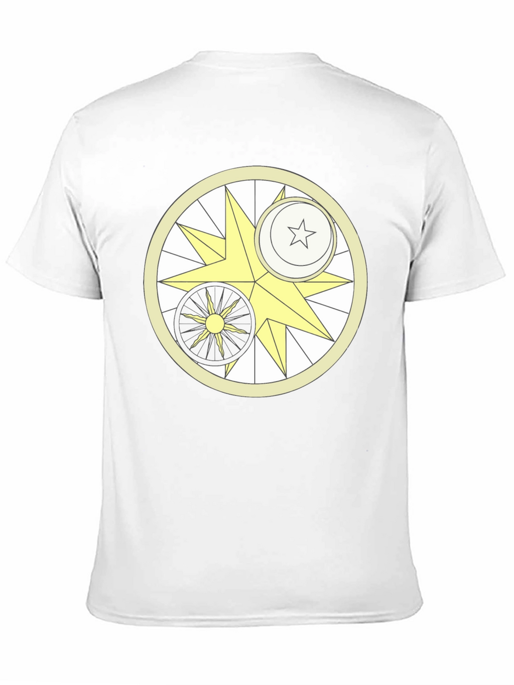 Celestial Harmony T-Shirt - Sun Moon & Star Design