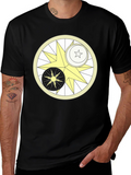 Celestial Harmony T-Shirt - Sun Moon & Star Design