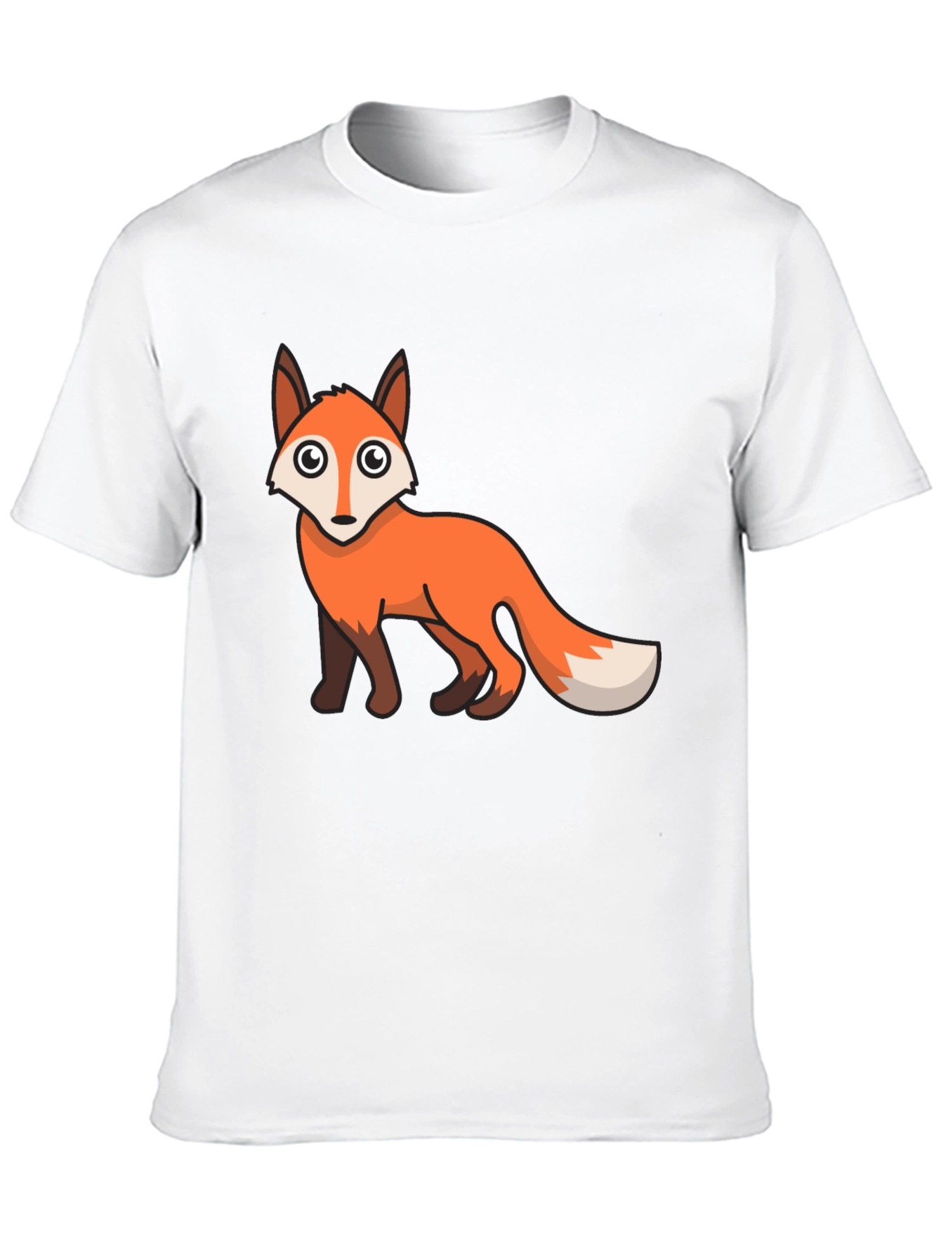 Fox Graphic T-Shirt - Black Cotton Blend Tee