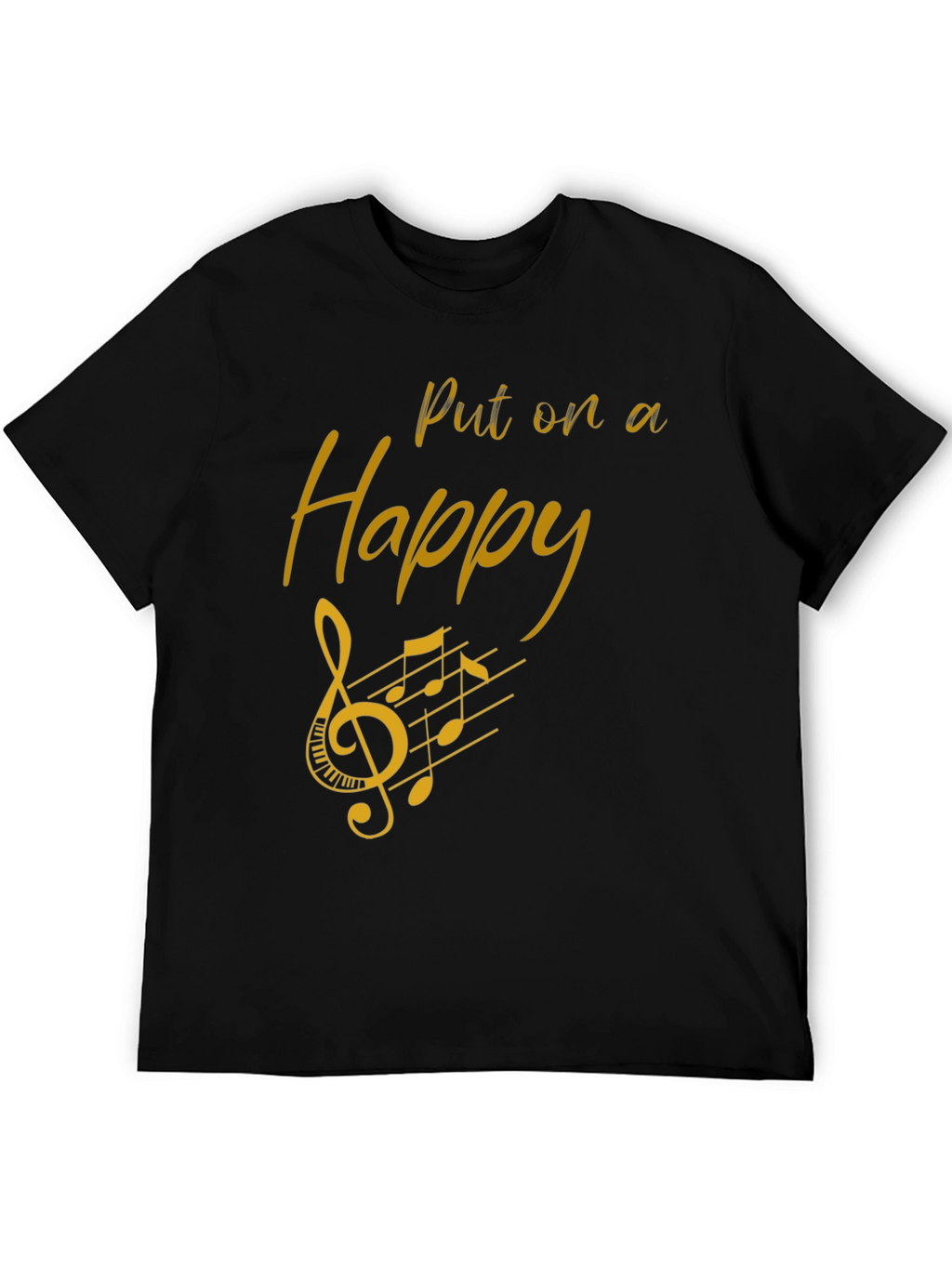 Happy Music Graphic Tee - Black
