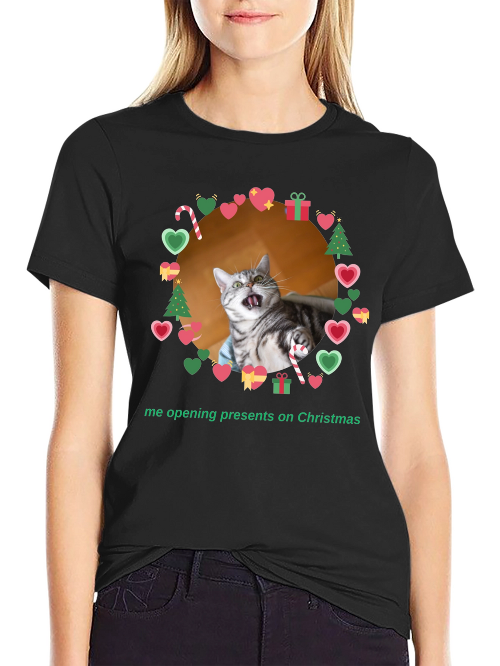 Funny Cat Christmas T-Shirt