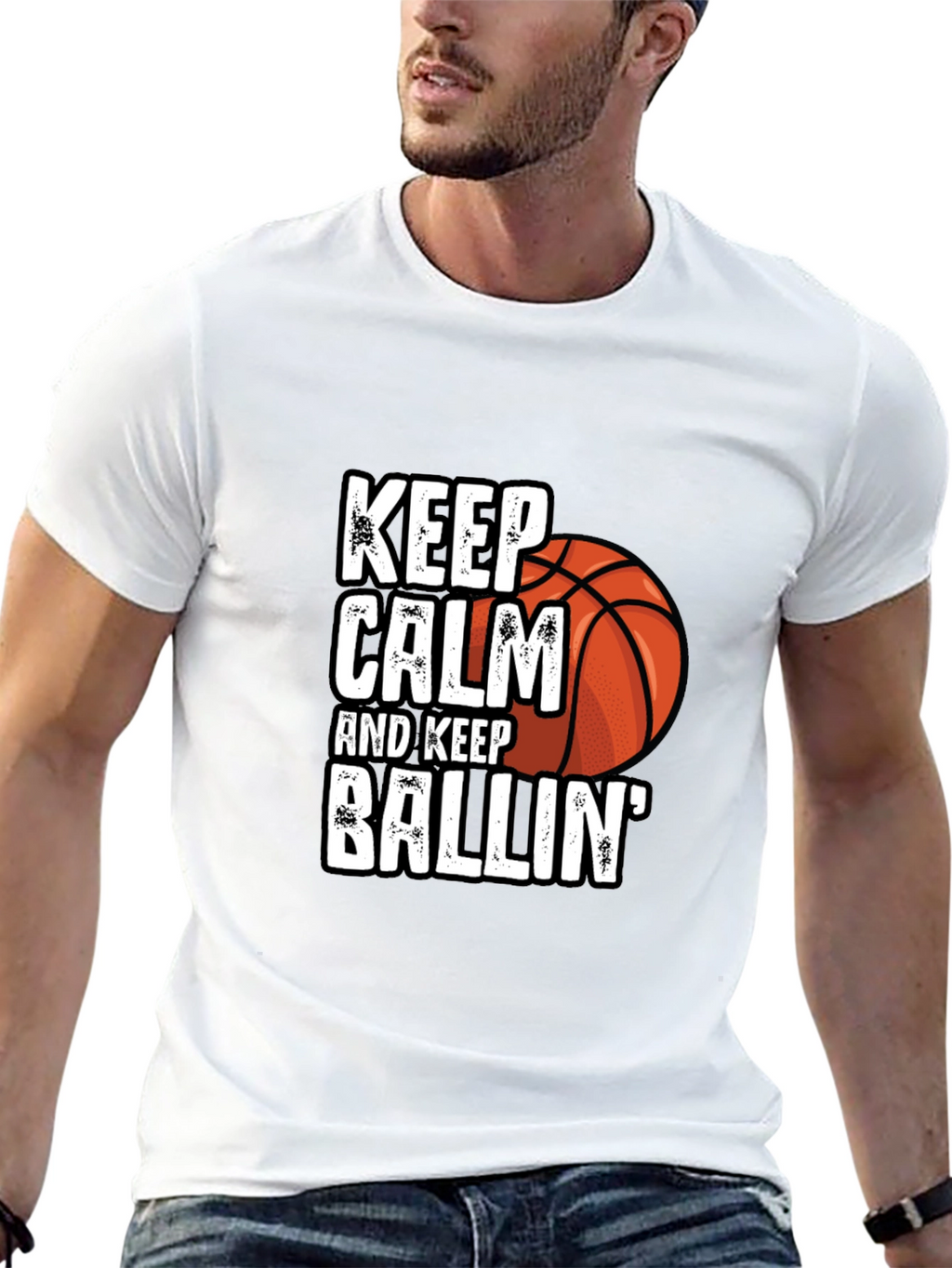 Keep Calm & Keep Ballin Black T-Shirt