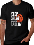 Keep Calm & Keep Ballin Black T-Shirt