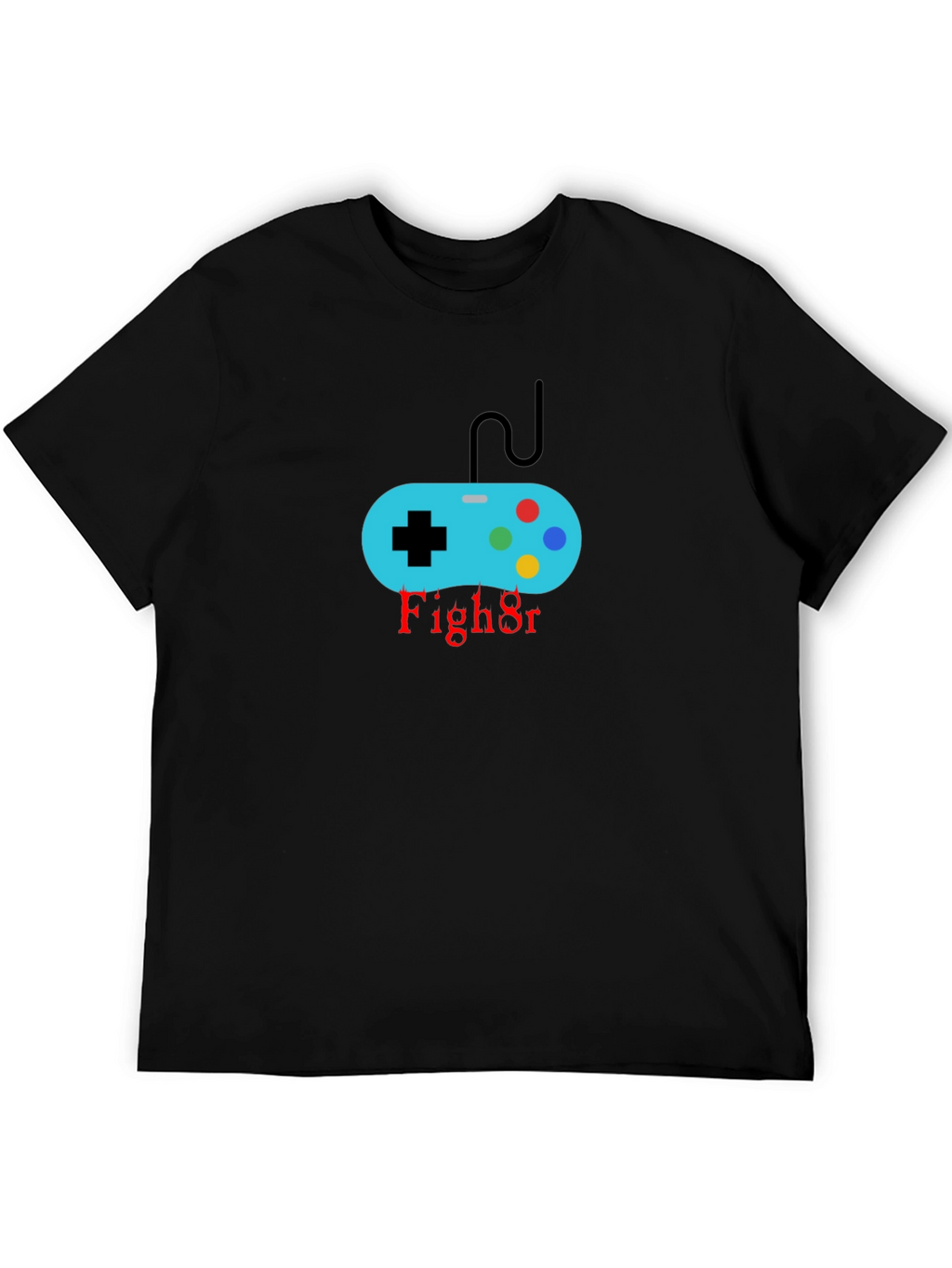 Gamer Controller Black T-Shirt - Fight On!