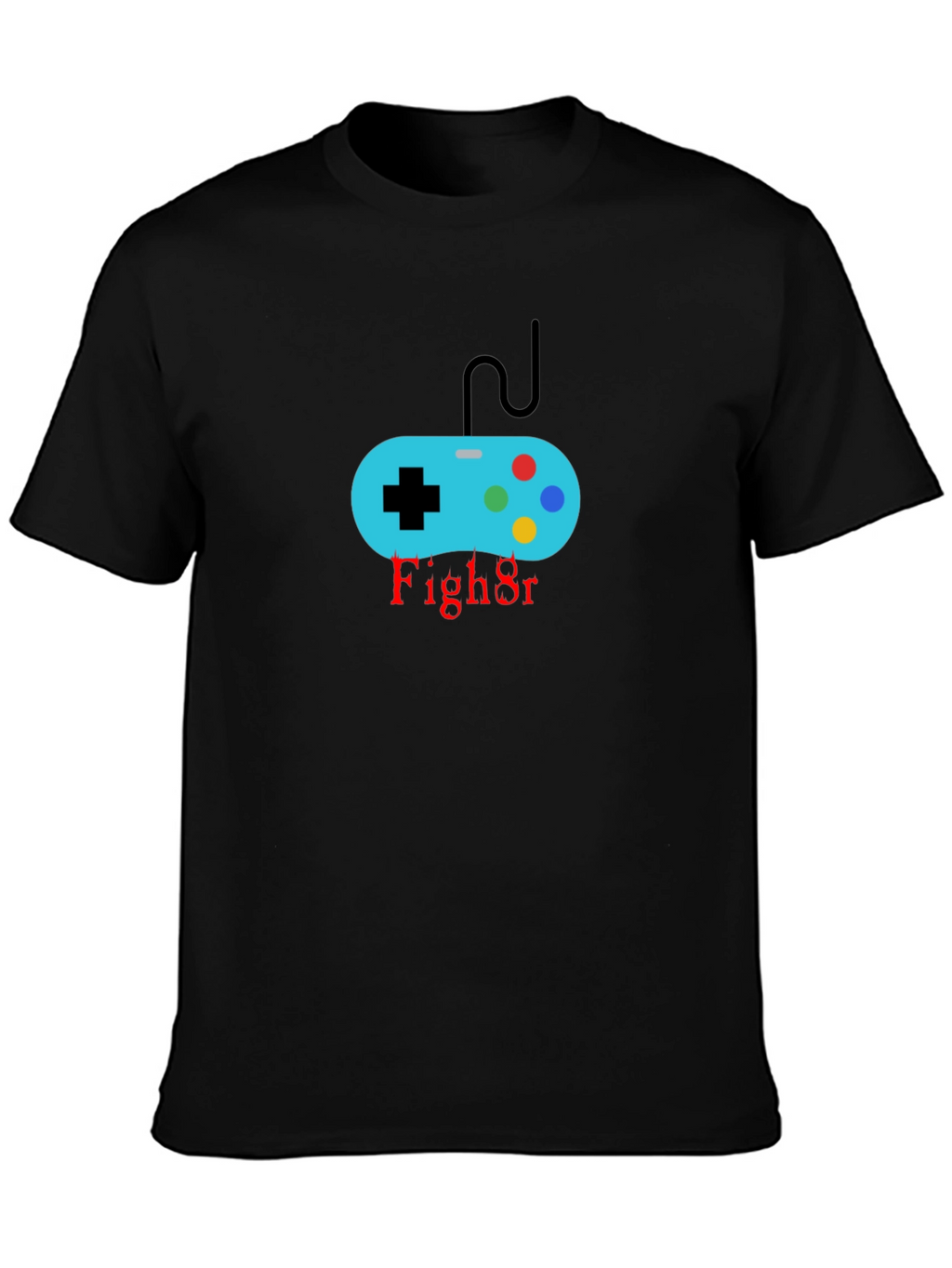 Gamer Controller Black T-Shirt - Fight On!