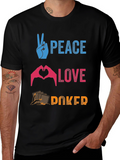 Peace Love Poker Graphic T-Shirt