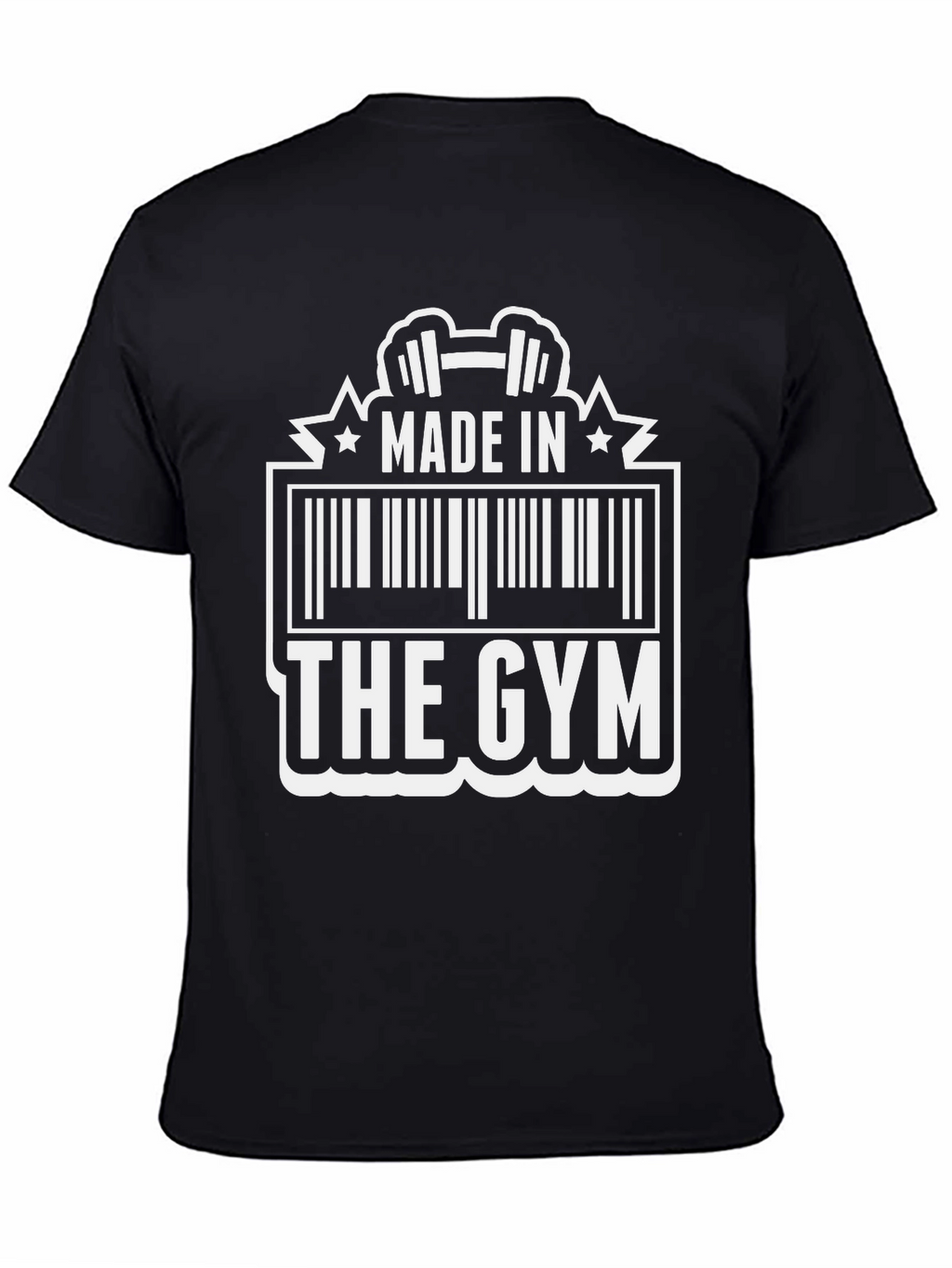 Made in The Gym Barcode Graphic Tee - Black