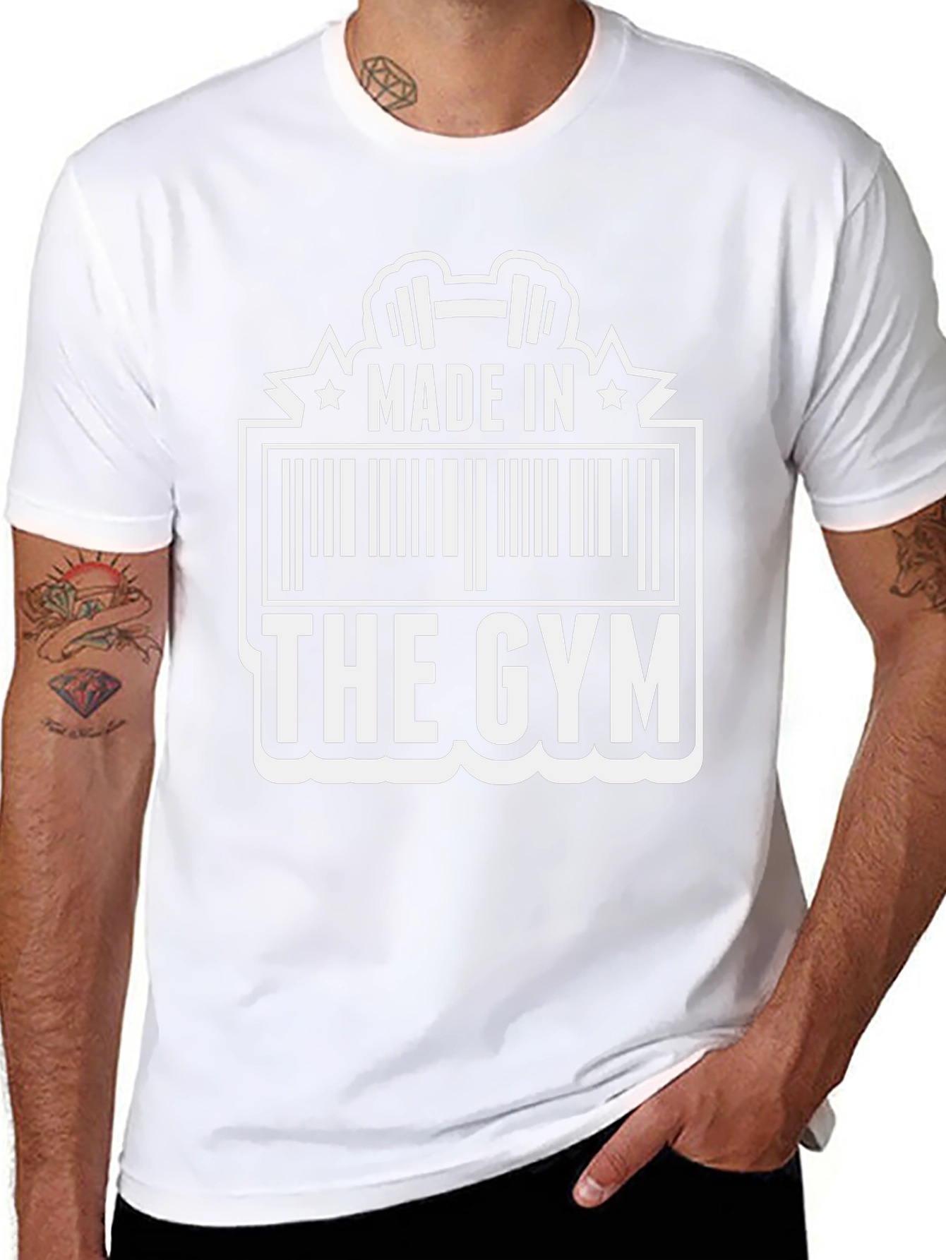 Made in The Gym Barcode Graphic Tee - Black