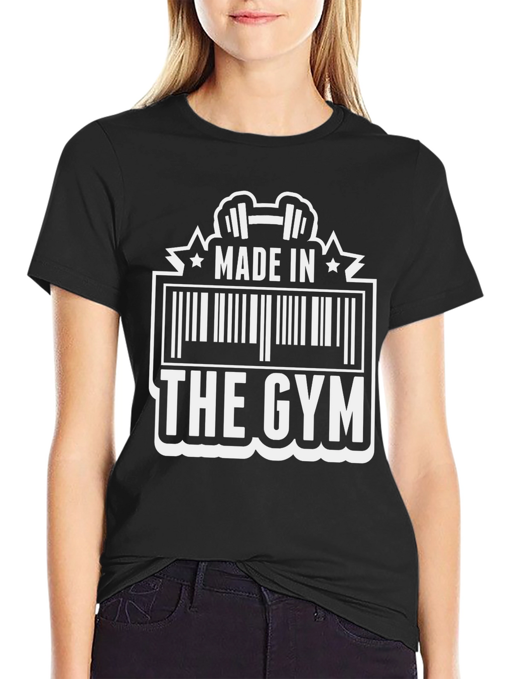 Made in The Gym Barcode Graphic Tee - Black