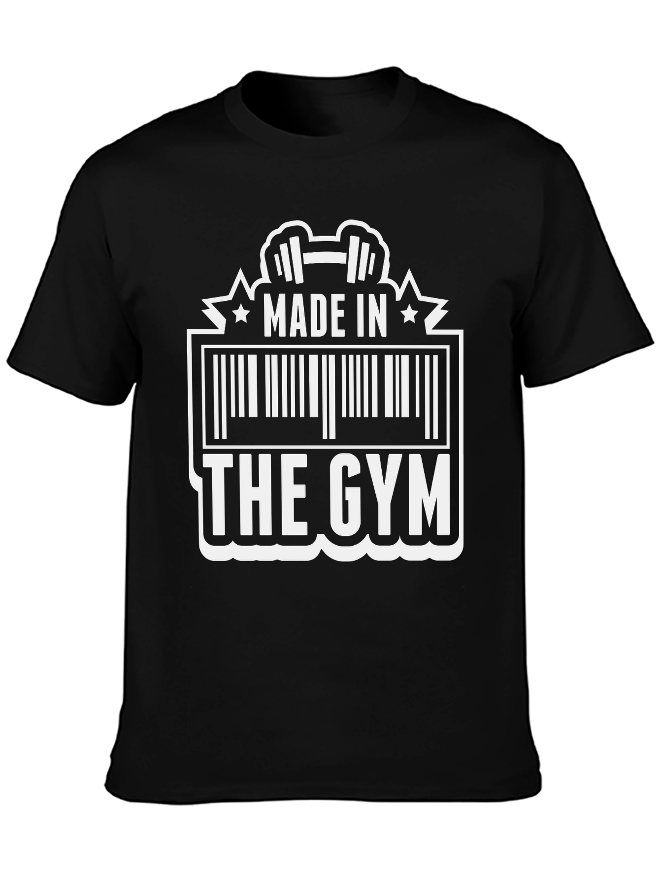 Made in The Gym Barcode Graphic Tee - Black