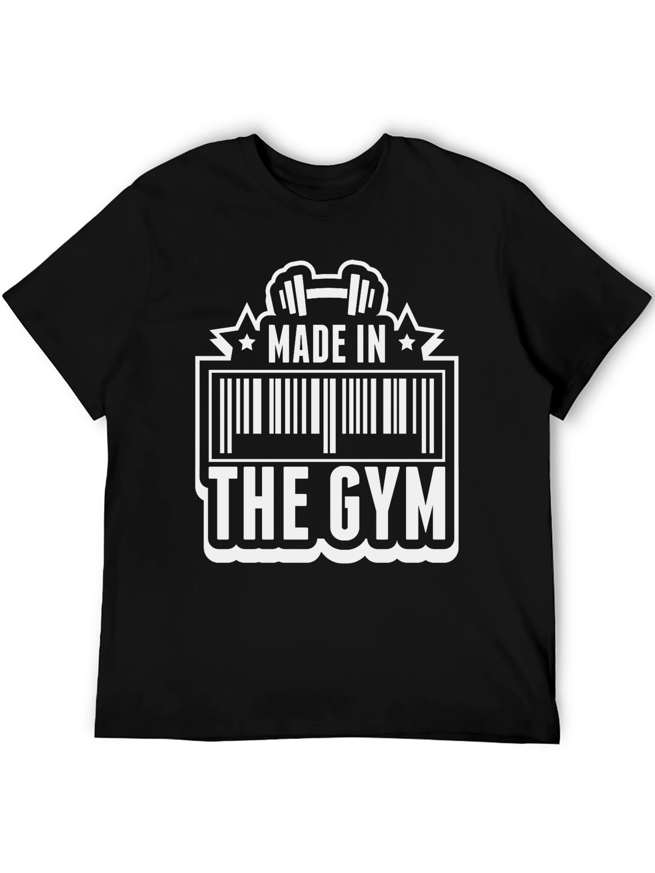 Made in The Gym Barcode Graphic Tee - Black