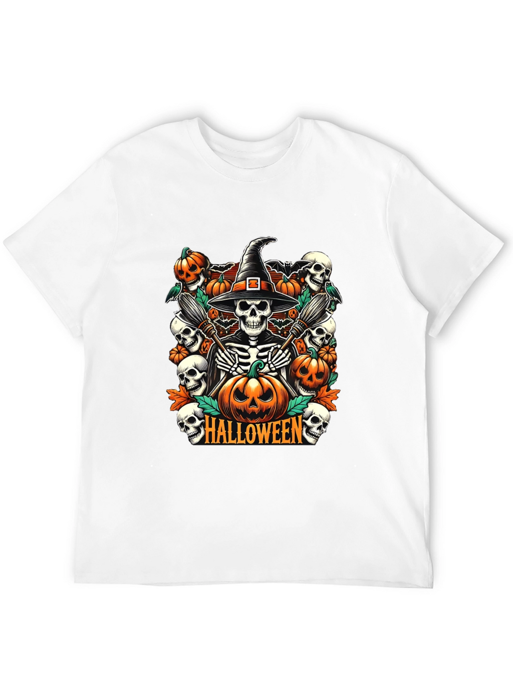 Halloween Witch Skeleton T-Shirt