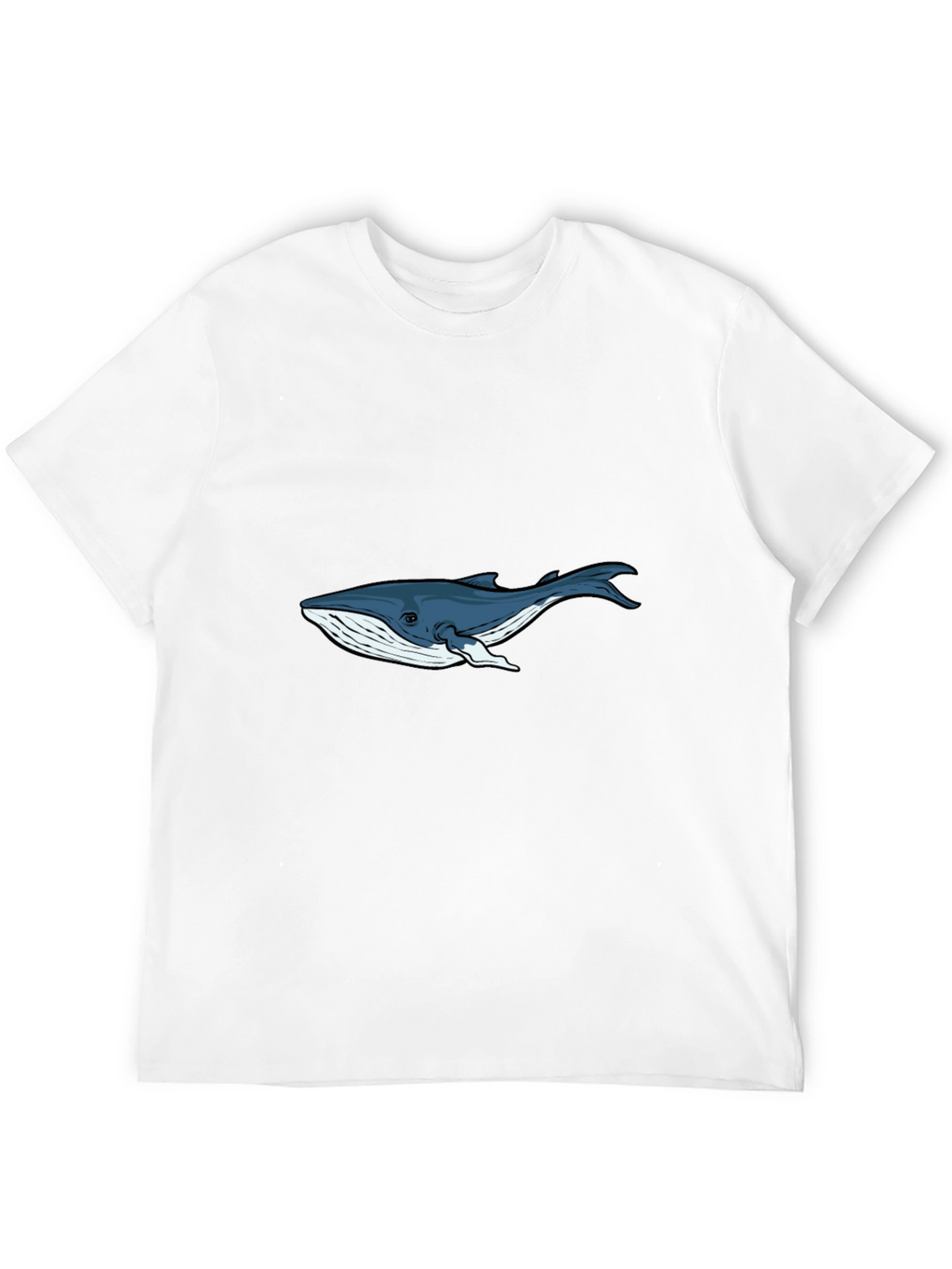 Black T-Shirt with Blue Whale Graphic