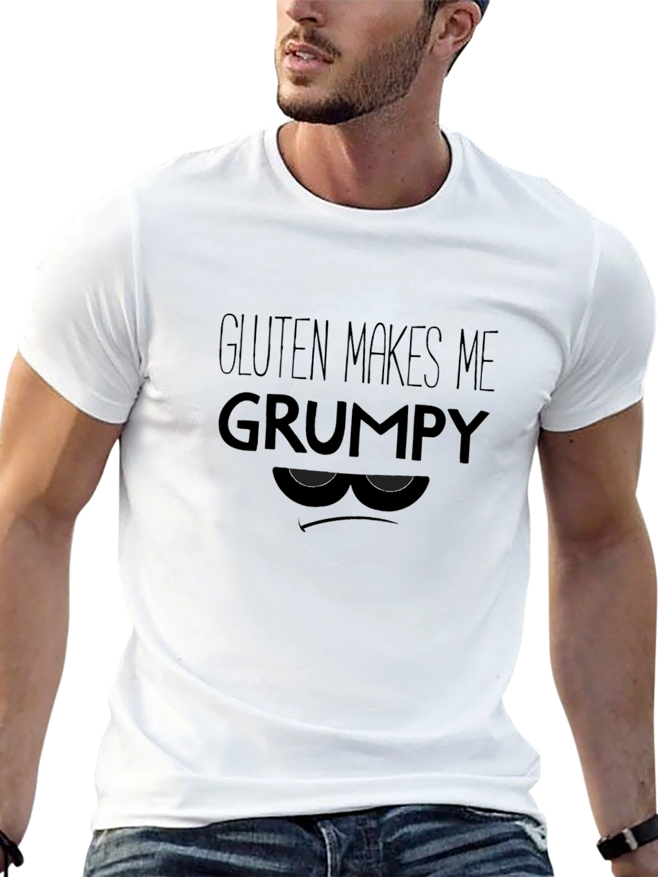 Gluten Makes Me Grumpy T-Shirt - Funny Allergy Tee