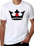 Heart Crown Tee - Black Graphic T-Shirt
