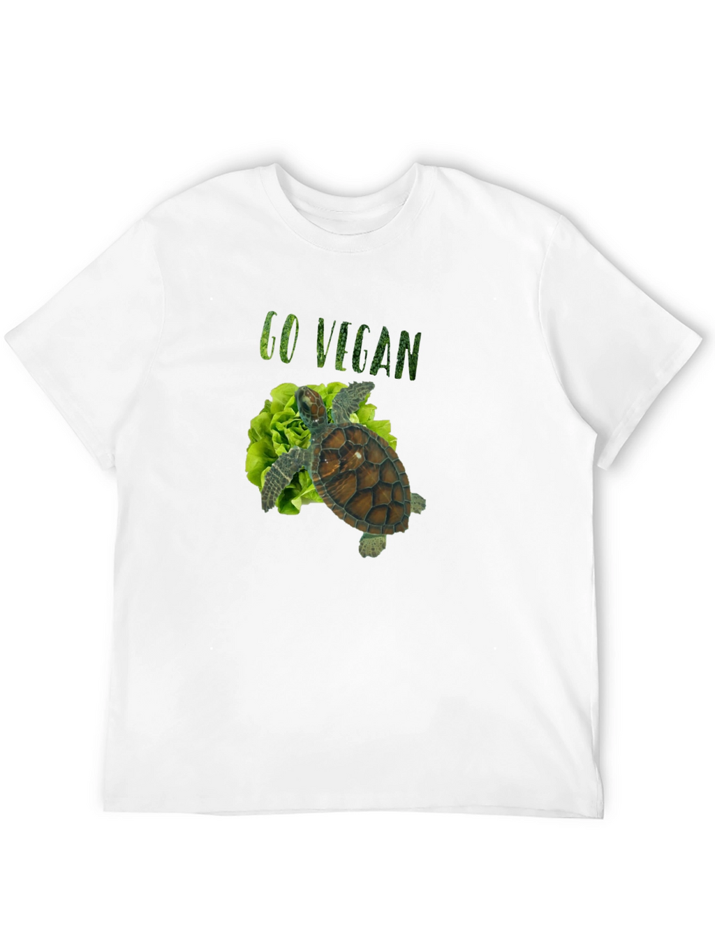 Go Vegan Turtle Tee - Unisex Black T-Shirt