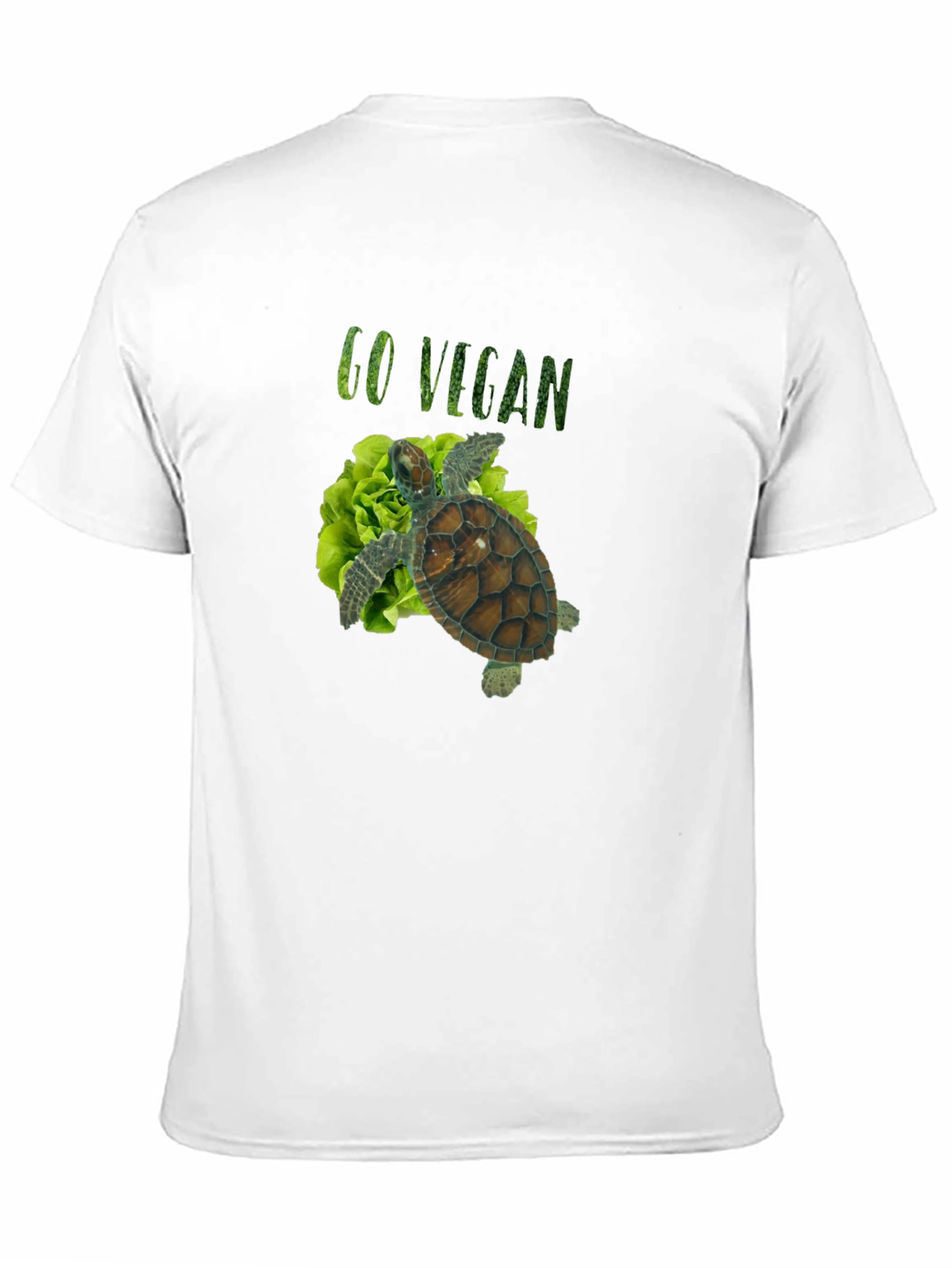Go Vegan Turtle Tee - Unisex Black T-Shirt