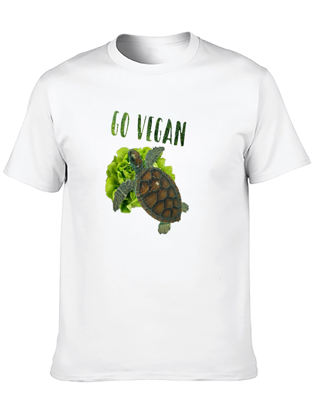 Go Vegan Turtle Tee - Unisex Black T-Shirt