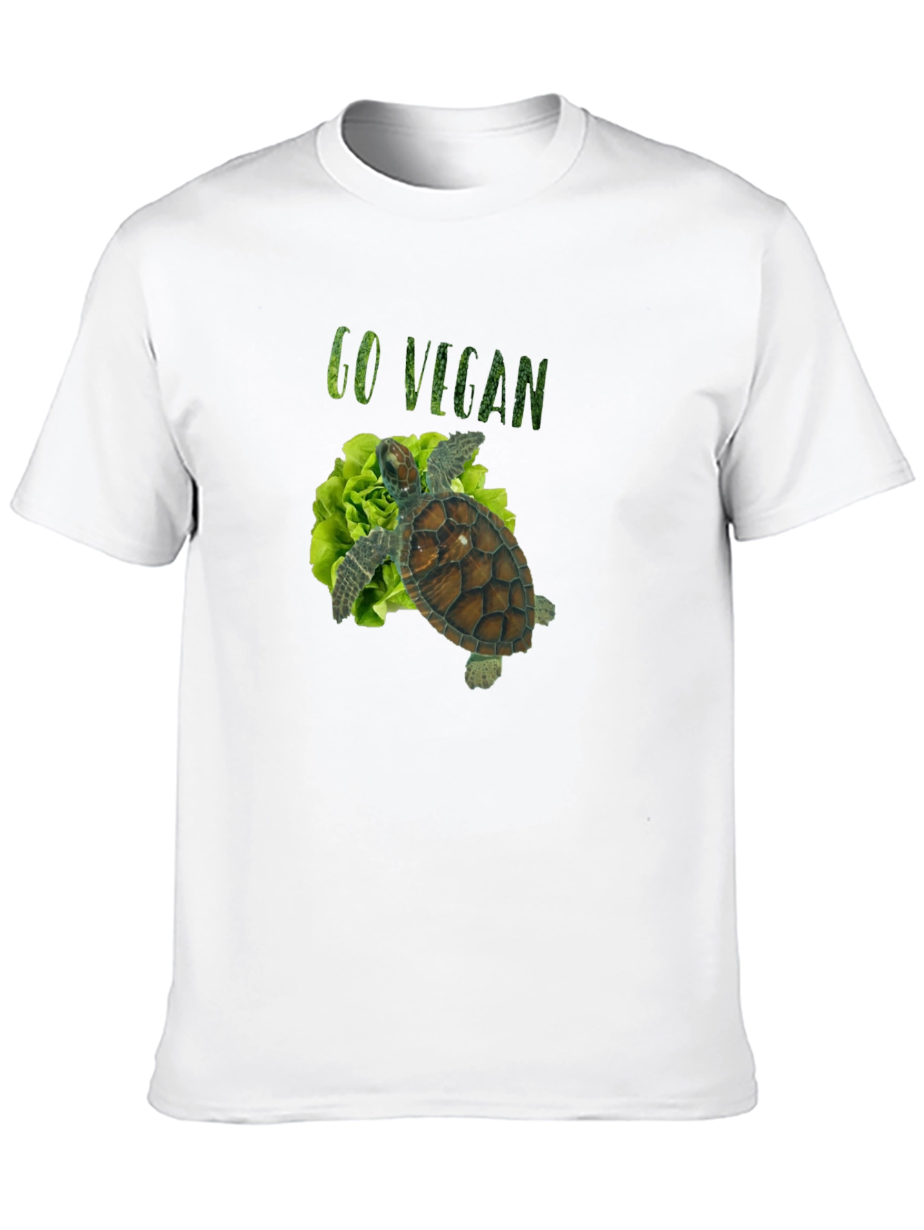 Go Vegan Turtle Tee - Unisex Black T-Shirt
