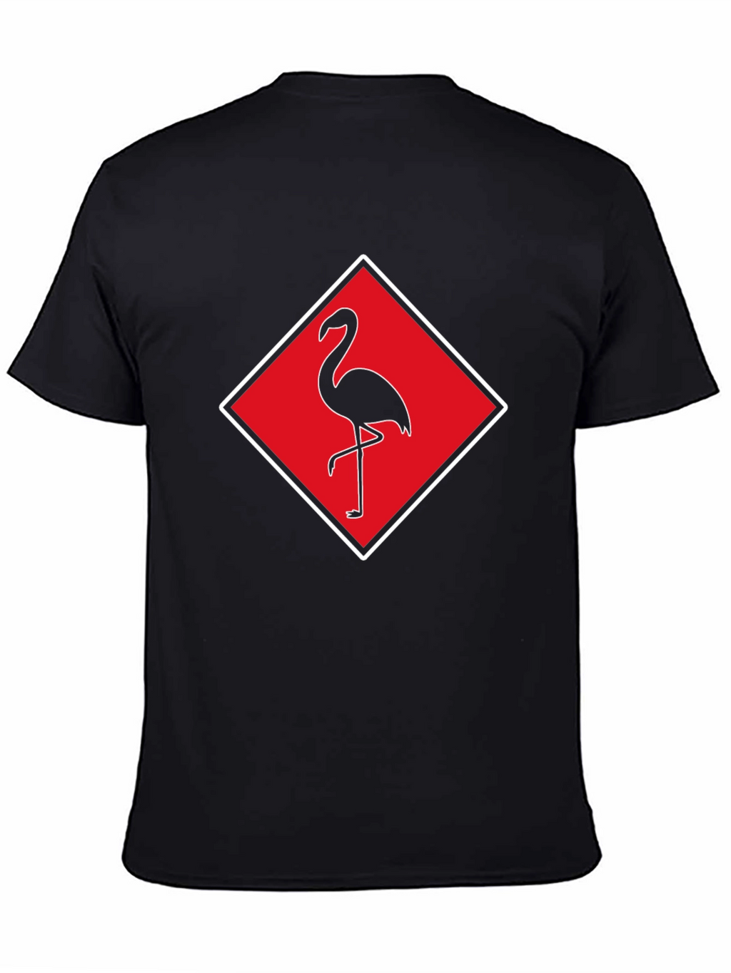 Flamingo Graphic Tee - Stylish Mens Black T-Shirt