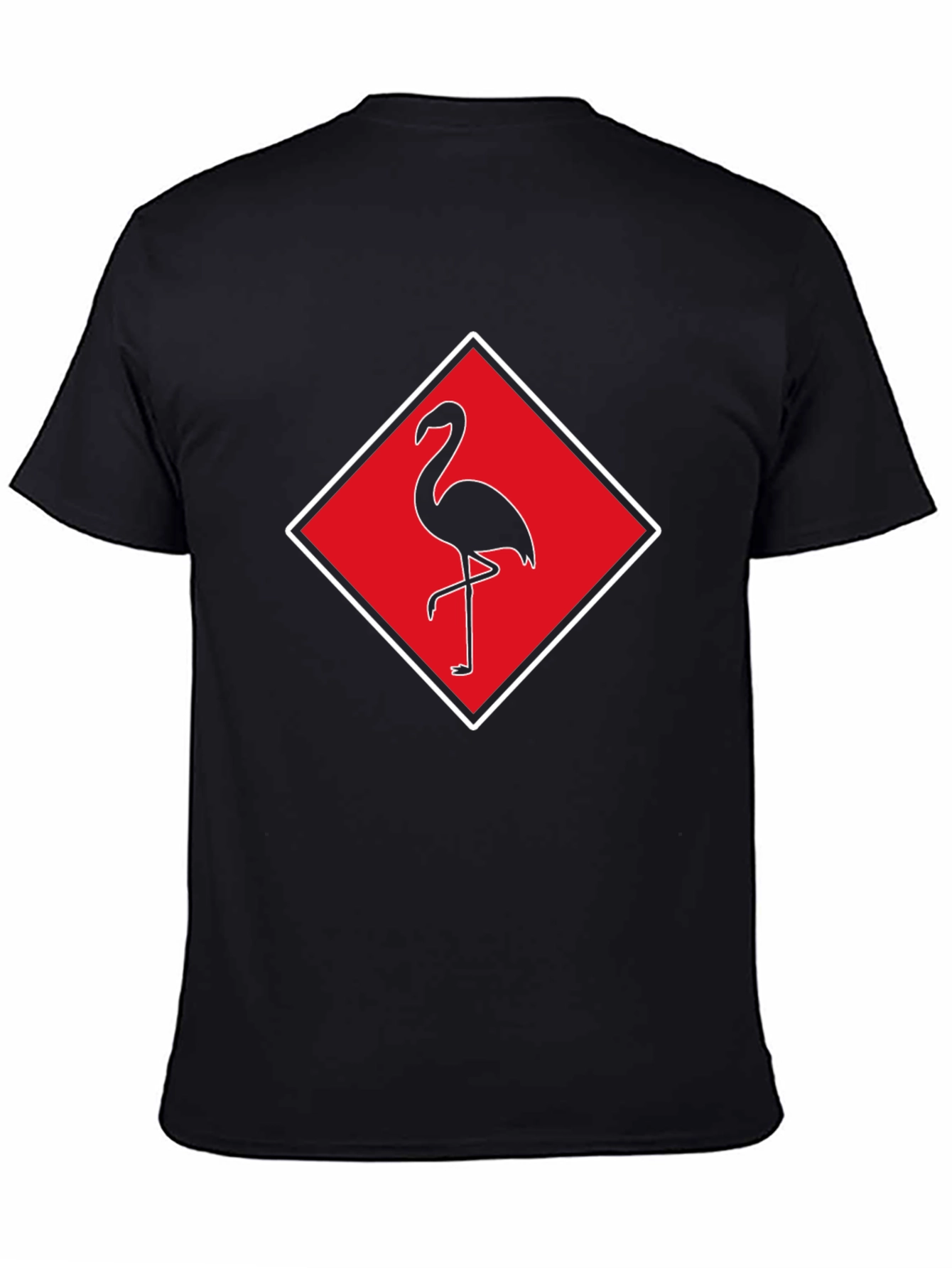 Flamingo Graphic Tee - Stylish Mens Black T-Shirt