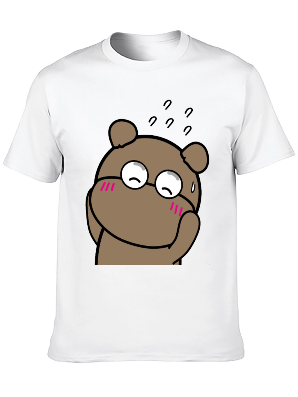 Cute Bear Graphic Black T-Shirt
