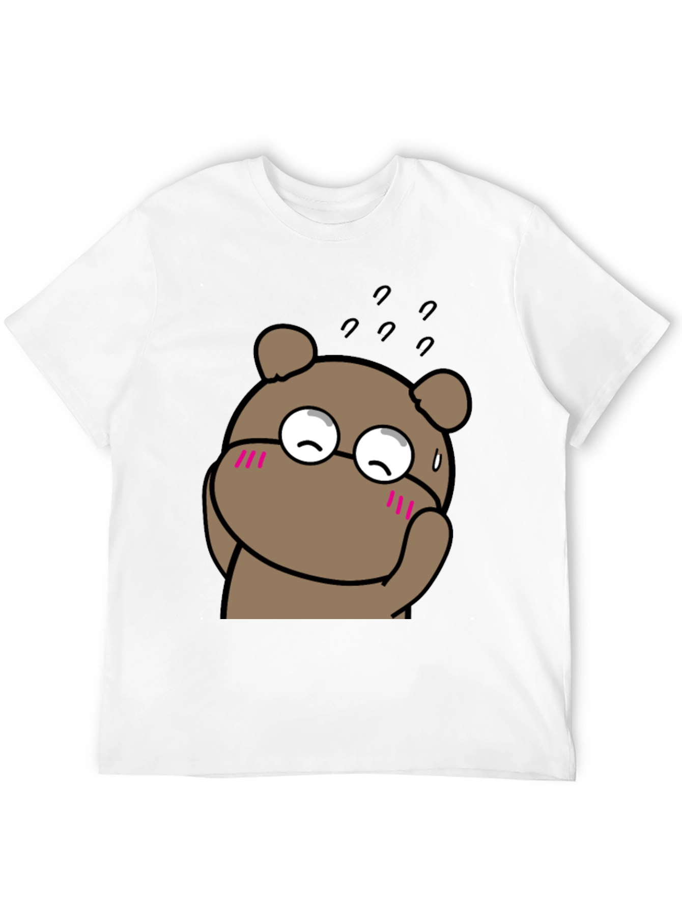 Cute Bear Graphic Black T-Shirt