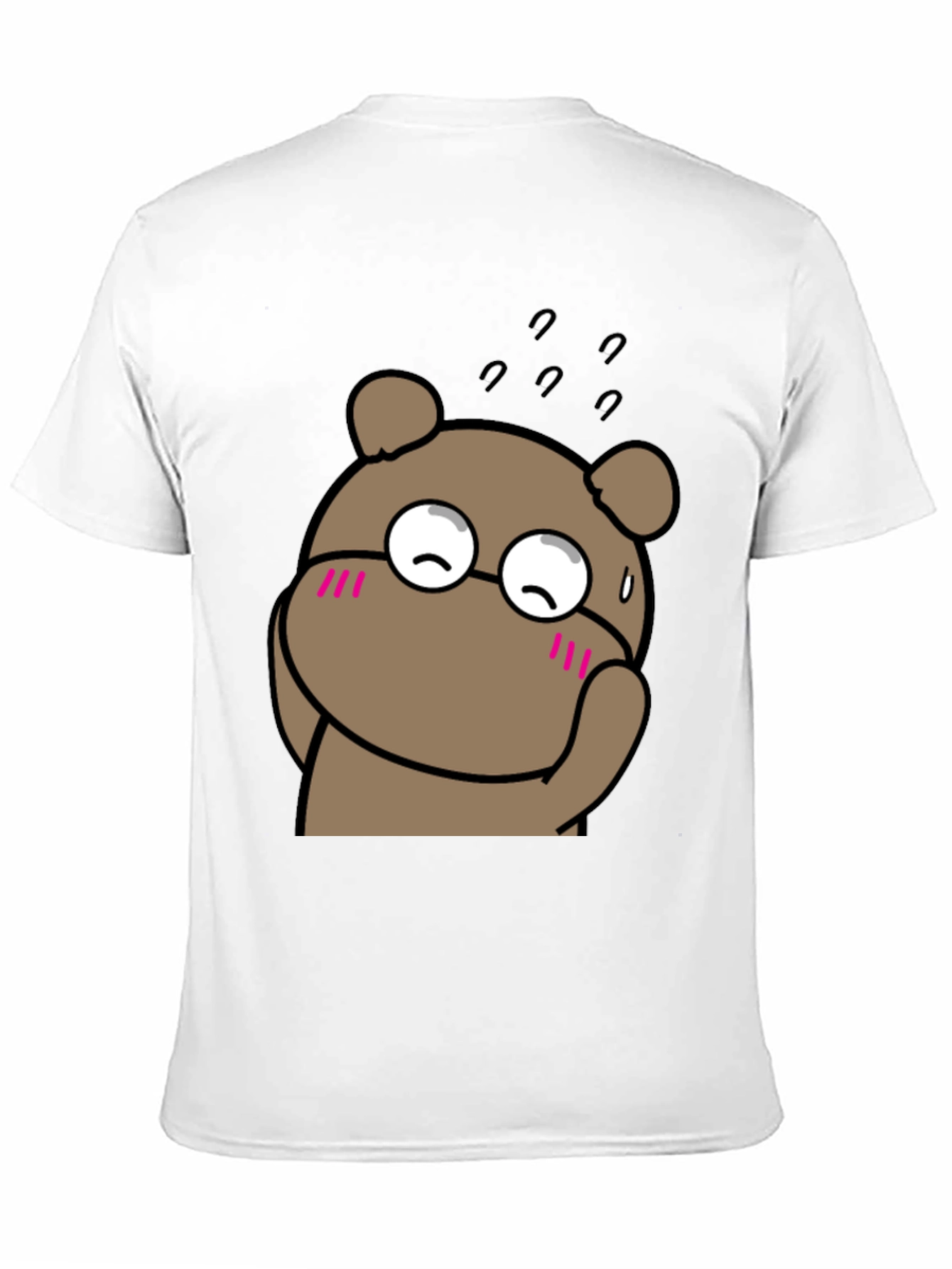 Cute Bear Graphic Black T-Shirt