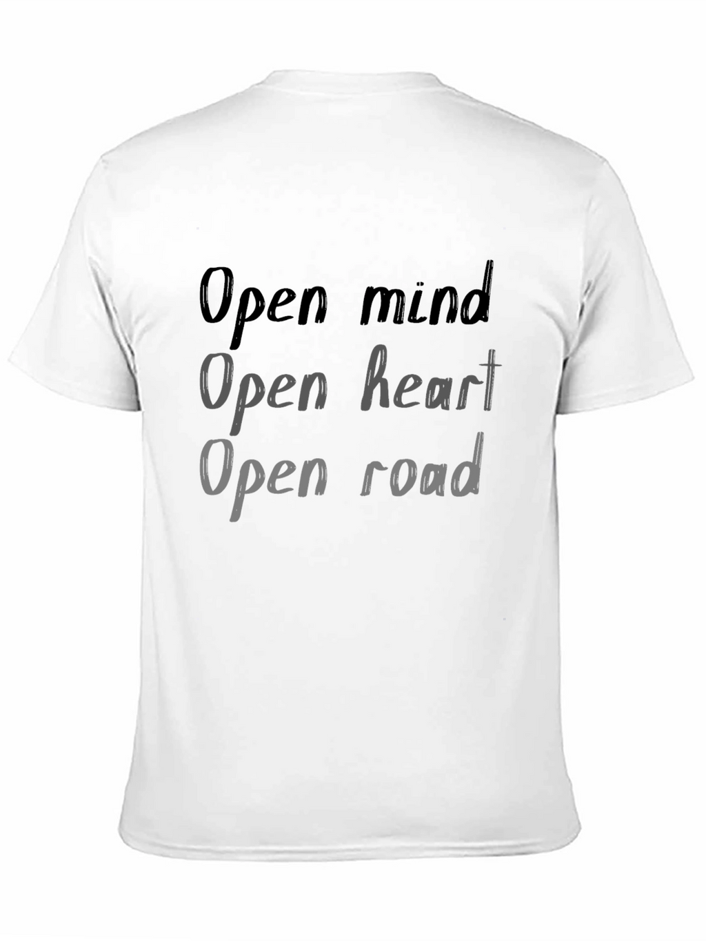 Open Mind Heart Road Graphic Tee - Black T-Shirt