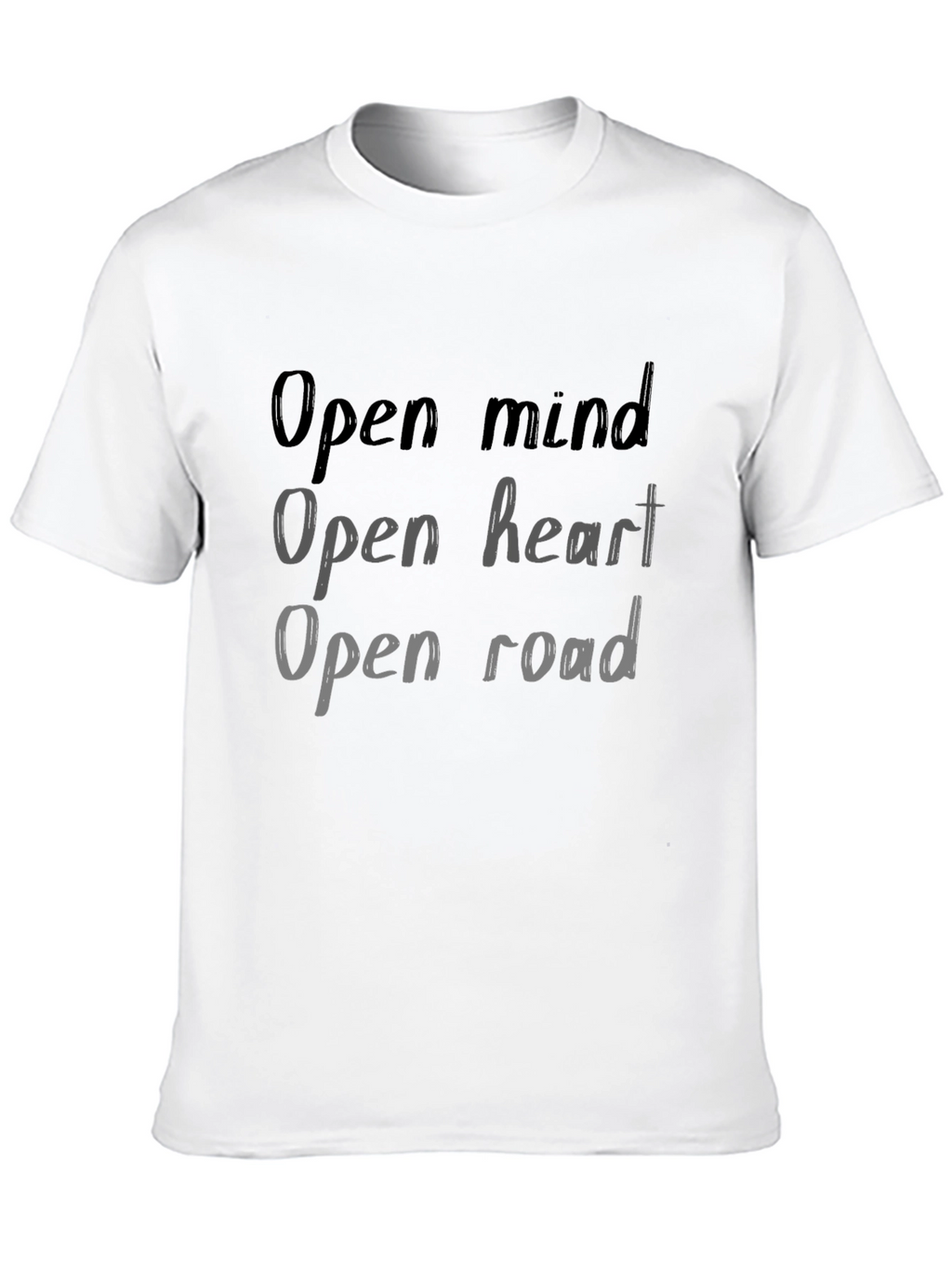 Open Mind Heart Road Graphic Tee - Black T-Shirt