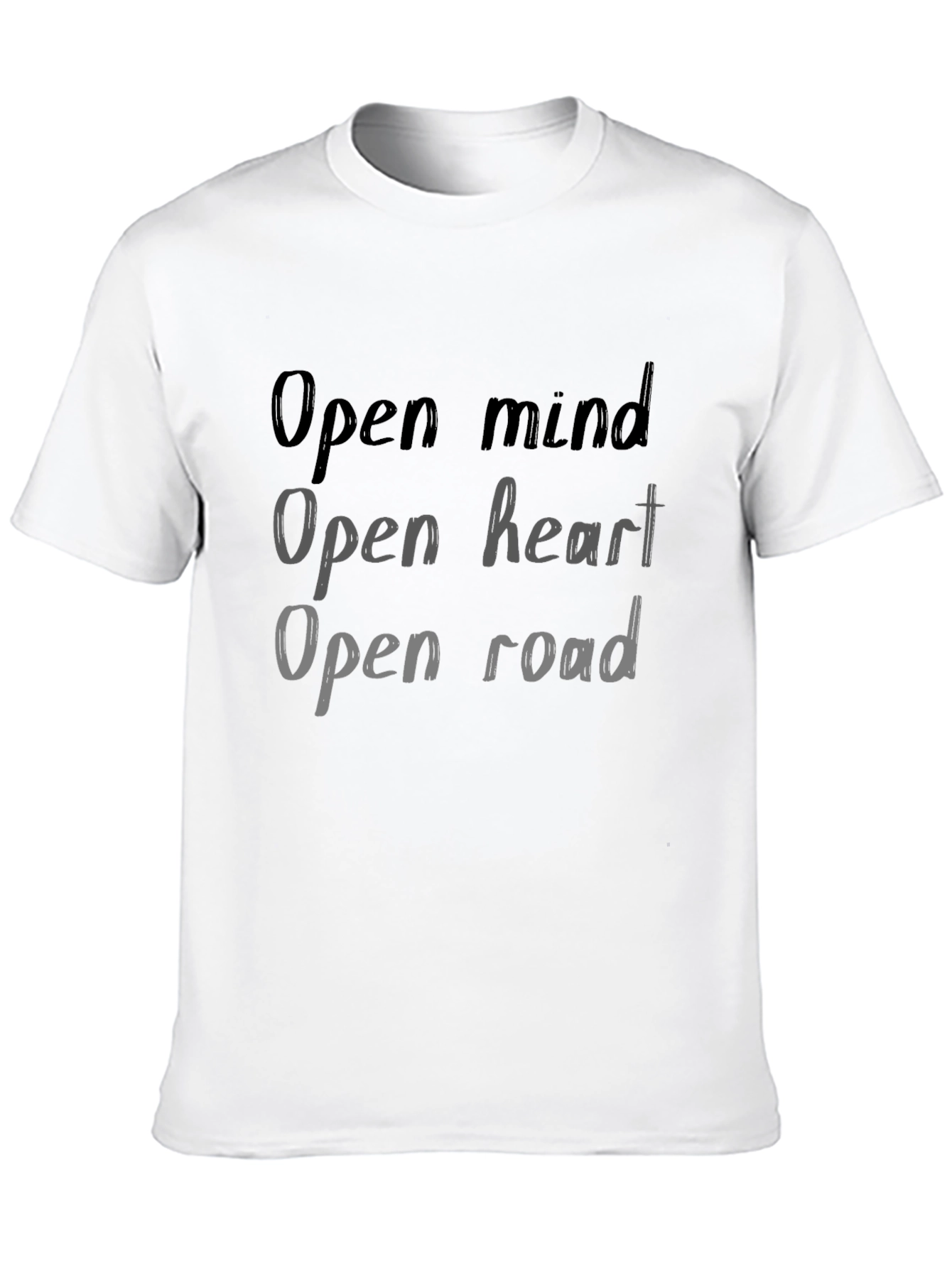 Open Mind Heart Road Graphic Tee - Black T-Shirt
