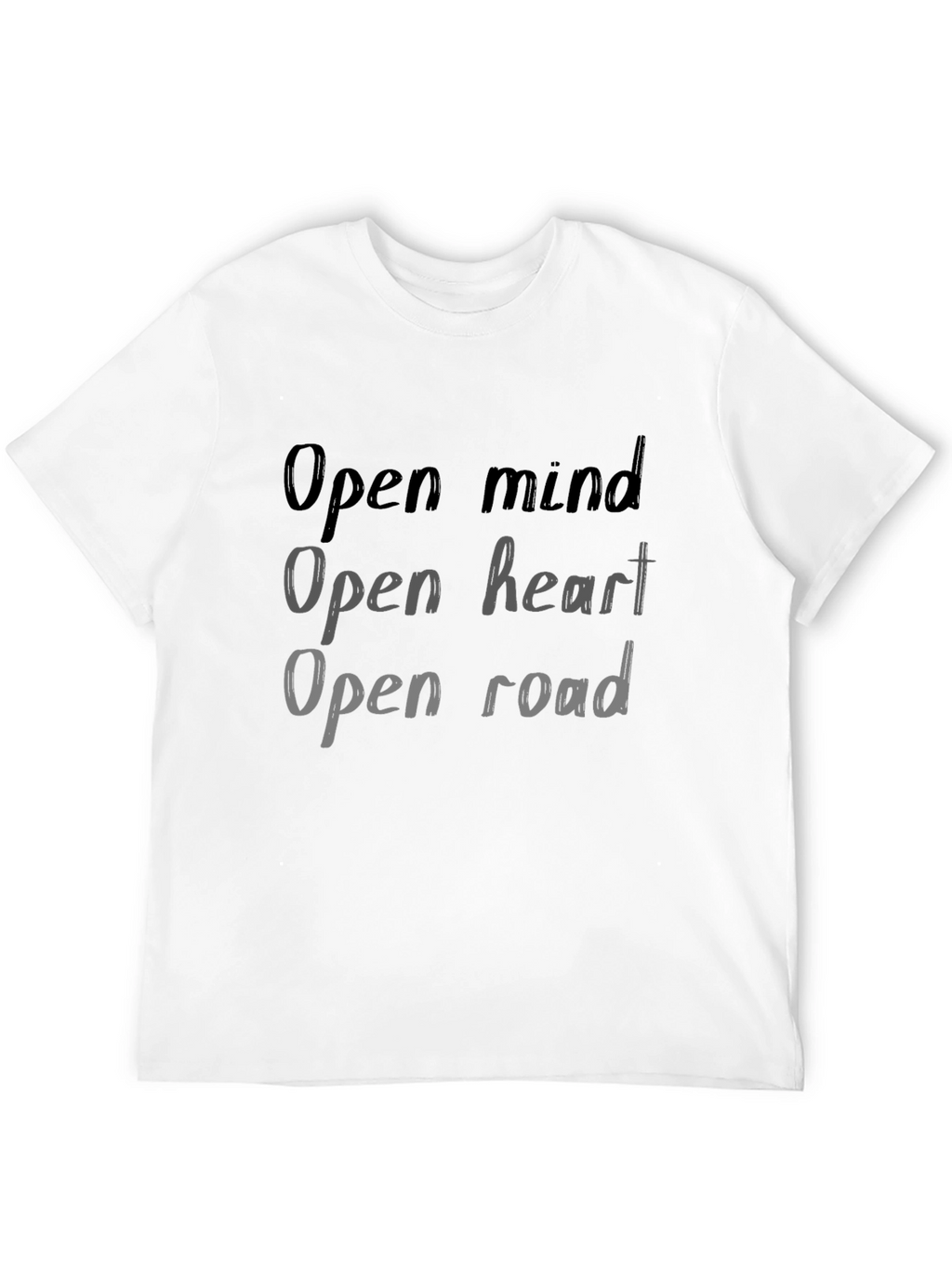 Open Mind Heart Road Graphic Tee - Black T-Shirt