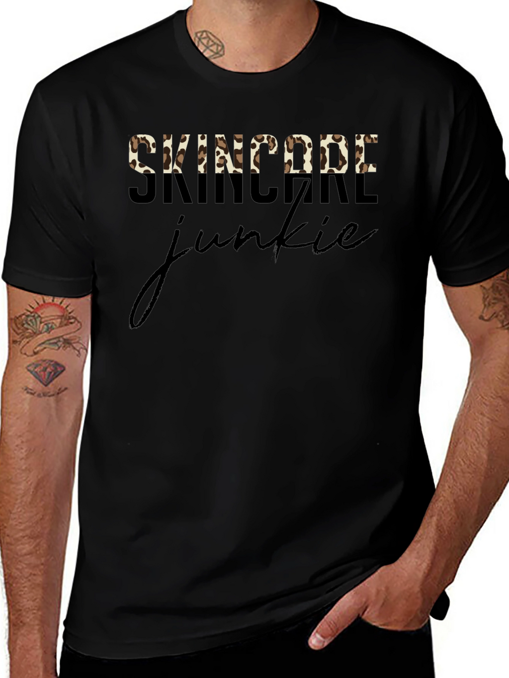 Skincare Junkie Leopard Print T-Shirt