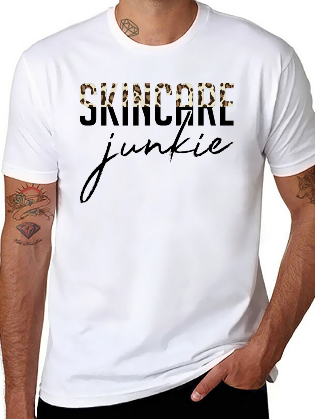 Skincare Junkie Leopard Print T-Shirt