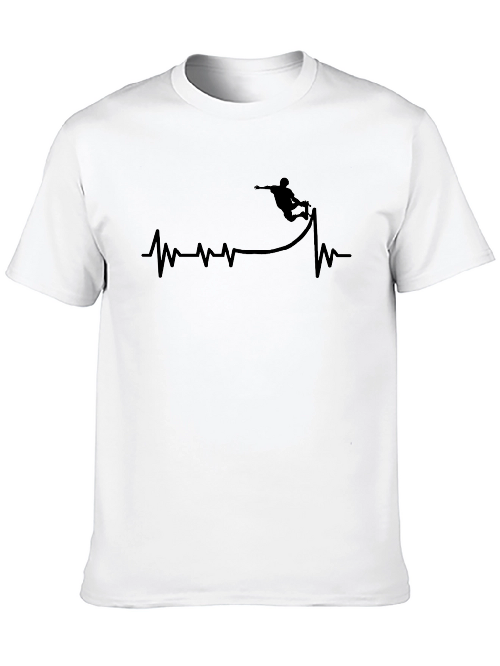 Skateboard Heartbeat Graphic Tee