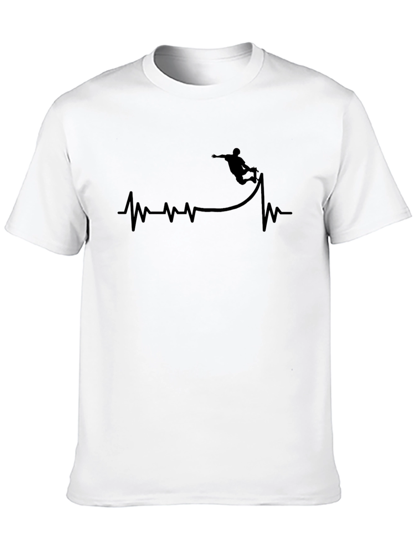 Skateboard Heartbeat Graphic Tee