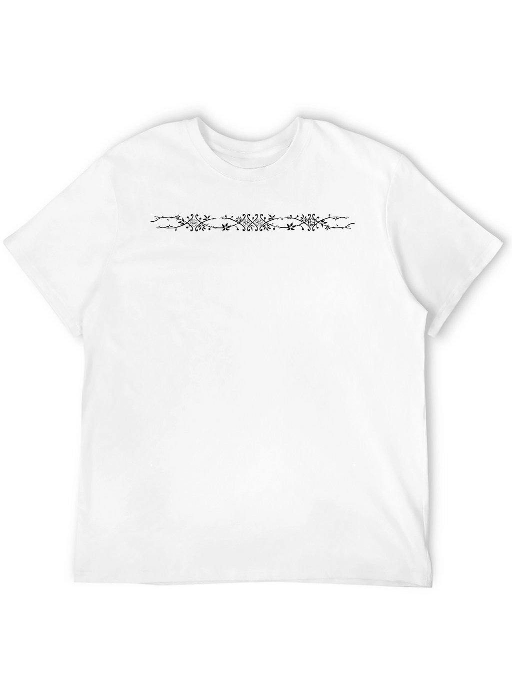 Mens Black Graphic Print Crew Neck T-Shirt